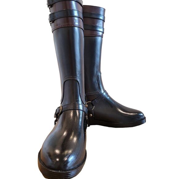 Chooka Signature Rain Riding Boots Tall Rubber Black Size US 6 Women's - Picture 2 of 9